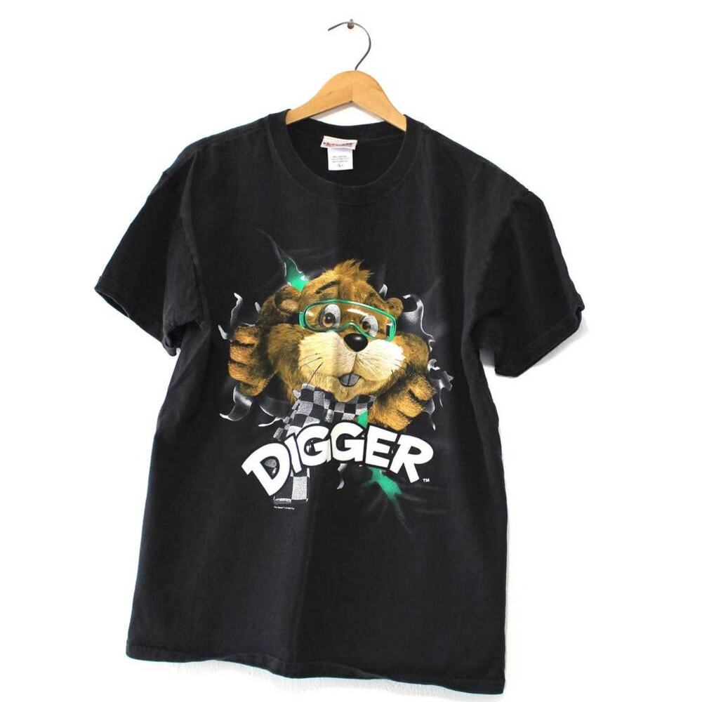 Vintage Fox Nascar Mascot Digger T Shirt Large